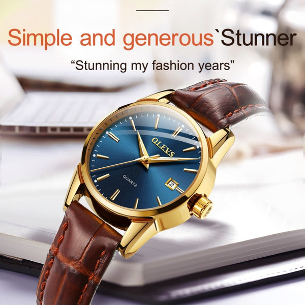 Womens Watches Top Brand Fashion casual Luxury Dress Genuine Brown Leather Waterproof Wristwatch for Lady | Vimost Shop.