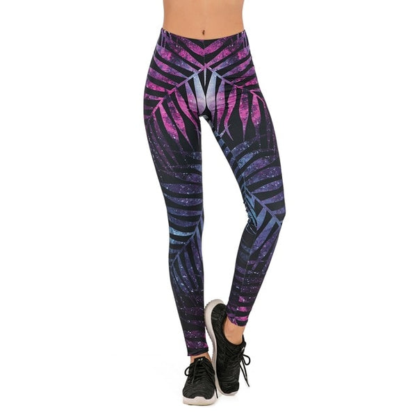 Women Fashion Legging Fluorescent tree branch Printing leggins Slim High Waist Leggings Woman Pants | Vimost Shop.