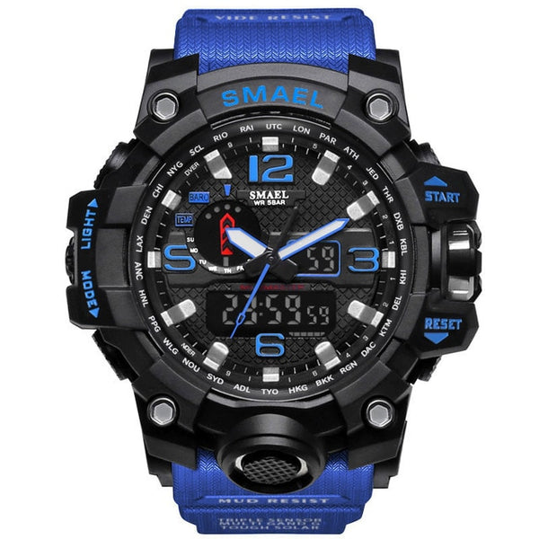 Men Military Watch 50m Waterproof Wristwatch LED Quartz Clock Sport Watch Male relogios masculino Sport Watch Men S Shock | Vimost Shop.