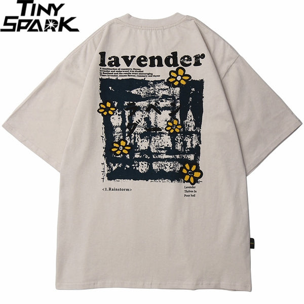 Men Hip Hop T Shirt Streetwear Harajuku Floral T-Shirt Oversize Summer Short Sleeve | Vimost Shop.