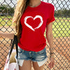 Hearts Women T-shirts Casual Harajuku Love Printed Tops Tee Summer | Vimost Shop.