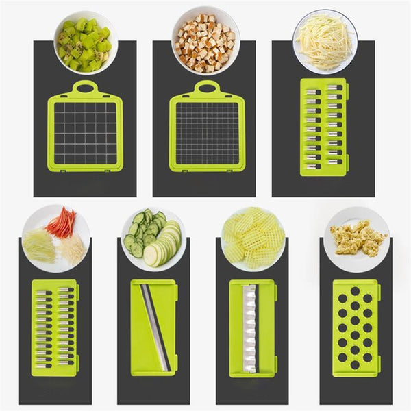 Multifunctional Vegetable Cutter Shredders Slicers Fruit Potato Peeler Carrot Grater Kitchen Accessories Basket Vegetable Slicer | Vimost Shop.