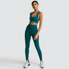 Seamless Gym Set Women Sport Suit Yoga Sets 2 Pcs Tracksuits Fitness Wear Sportswear Leggings Padded Sports Bras Workout Clothin
