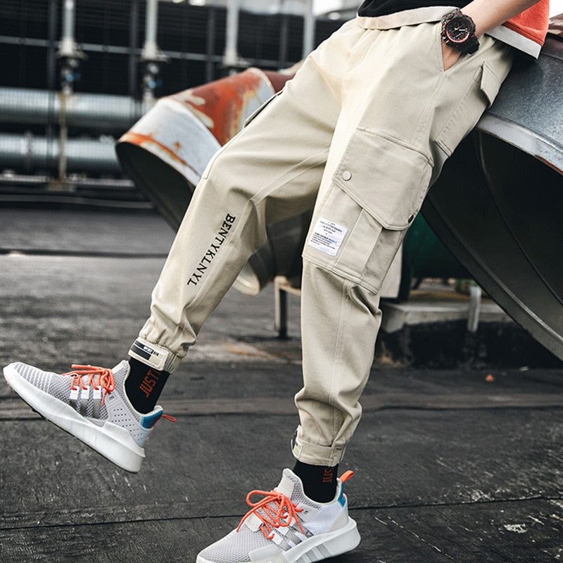 Hip Hop Boy Multi-pocket Elastic Waist Design Harem Pant Men Streetwear Punk Casual Trousers Jogger Male Dancing ins Pant | Vimost Shop.