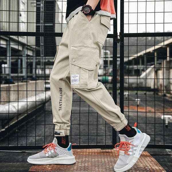 Hip Hop Boy Multi-pocket Elastic Waist Design Harem Pant Men Streetwear Punk Casual Trousers Jogger Male Dancing ins Pant | Vimost Shop.