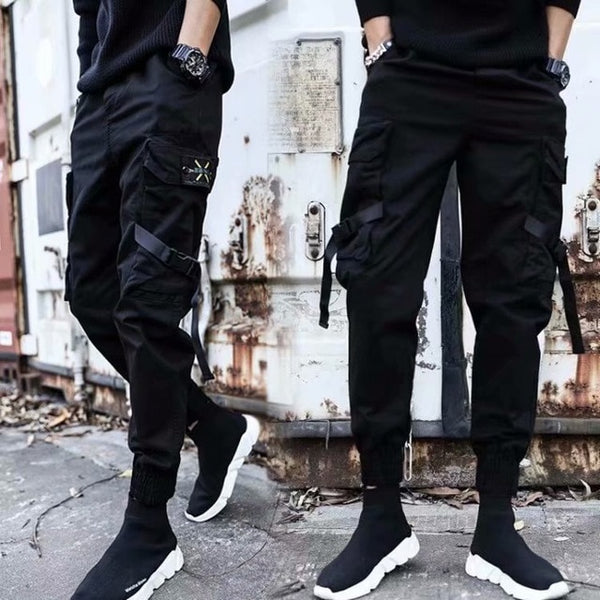 Hip Hop Boy Multi-pocket Elastic Waist Design Harem Pant Men Streetwear Punk Casual Trousers Jogger Male Dancing ins Pant | Vimost Shop.