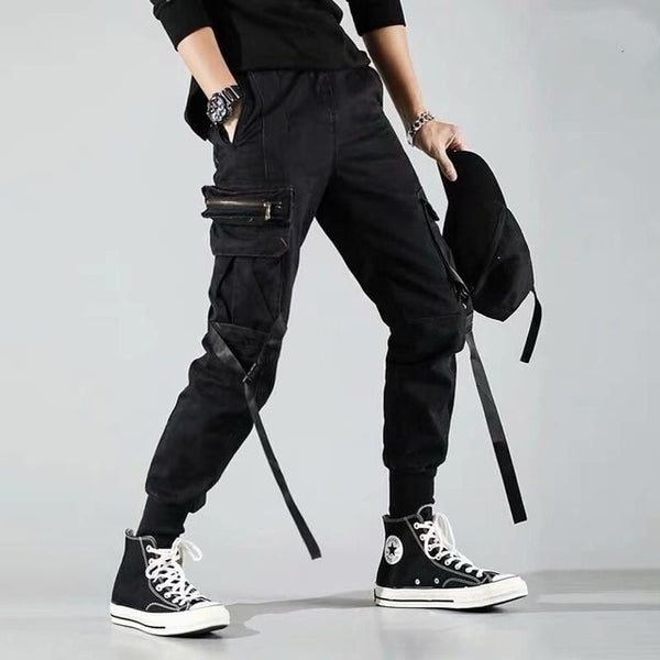 Hip Hop Boy Multi-pocket Elastic Waist Design Harem Pant Men Streetwear Punk Casual Trousers Jogger Male Dancing ins Pant | Vimost Shop.