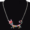 Statement Maxi Enamel Kitten Cat Choker Necklace Alloy Pendant Chain Collar Animal Pets Accessories Jewelry For Women | Vimost Shop.