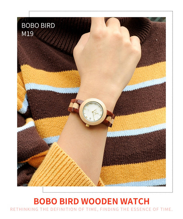 Wood Watch Female Women M19 Rose Sandal Minimal Dress Quartz Wristwatch Top Brand Luxury | Vimost Shop.