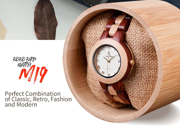 Wood Watch Female Women M19 Rose Sandal Minimal Dress Quartz Wristwatch Top Brand Luxury | Vimost Shop.