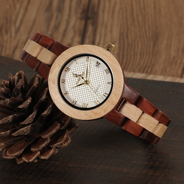 Wood Watch Female Women M19 Rose Sandal Minimal Dress Quartz Wristwatch Top Brand Luxury | Vimost Shop.