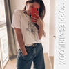 Summer t-shirts character printing tops tees solid color white t-shirts women drinking girls tops | Vimost Shop.
