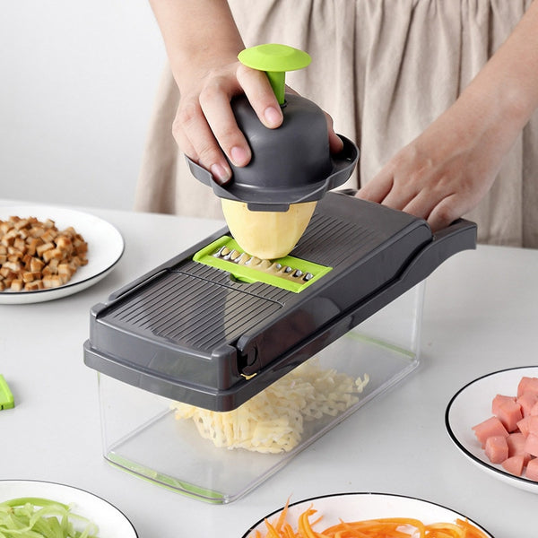 Multifunctional Vegetable Cutter Shredders Slicers Fruit Potato Peeler Carrot Grater Kitchen Accessories Basket Vegetable Slicer | Vimost Shop.