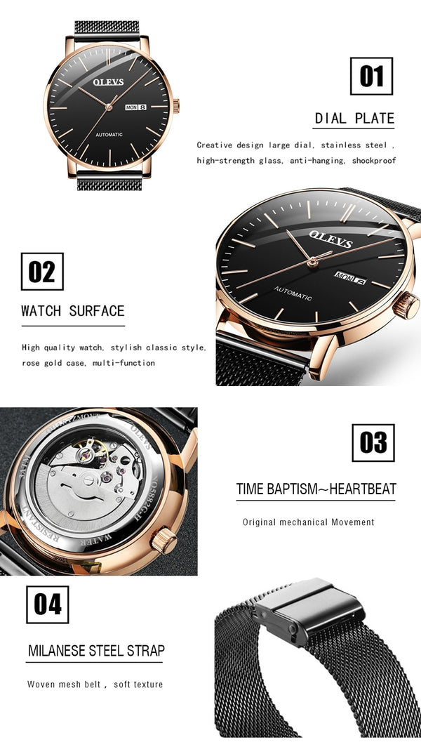 mechanical Men Watches Japan Movement Luminous Automatic Men's Watches Top brand | Vimost Shop.