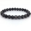 Pulsera hombre Cylinder Hematite Bracelets For Men Classic Nature Stone Beads Bracelets&Bangles Homme Yoga Jewelry | Vimost Shop.