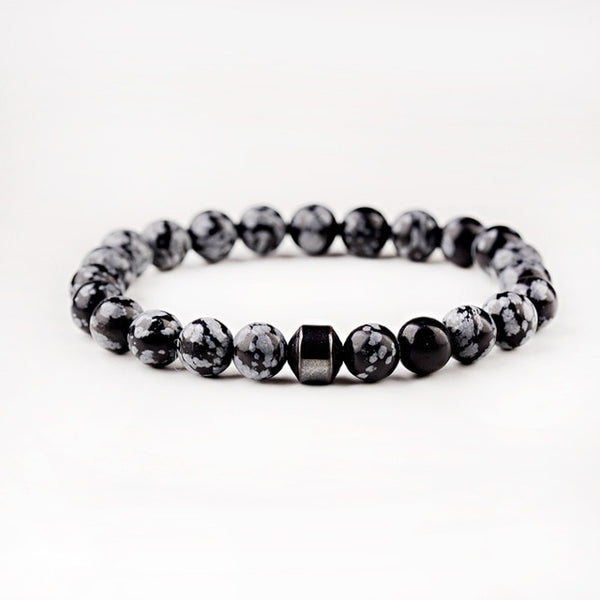 Pulsera hombre Cylinder Hematite Bracelets For Men Classic Nature Stone Beads Bracelets&Bangles Homme Yoga Jewelry | Vimost Shop.