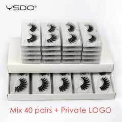 Wholesale Eyelashes 20/30/40/50/100 Pairs Faux 3D Mink Lashes Natural False Eyelashes Makeup Cilios Thick Mink Eyelashes In Bulk | Vimost Shop.