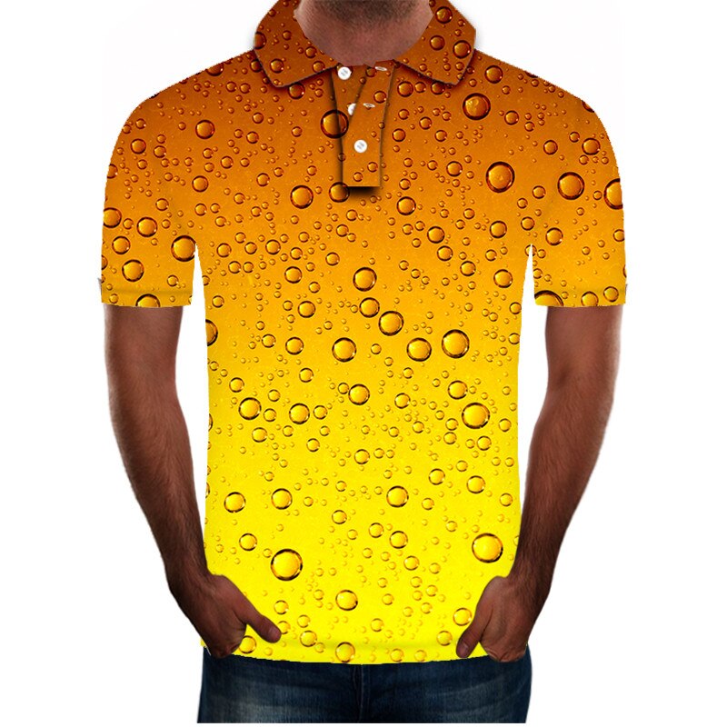 polo shirt men beer 3D Print Short Sleeves Polo Shirt New Summer Slim Casual Polo Shirt Men Clothing polo homme | Vimost Shop.