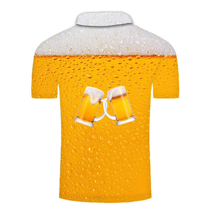 polo shirt men beer 3D Print Short Sleeves Polo Shirt New Summer Slim Casual Polo Shirt Men Clothing polo homme | Vimost Shop.