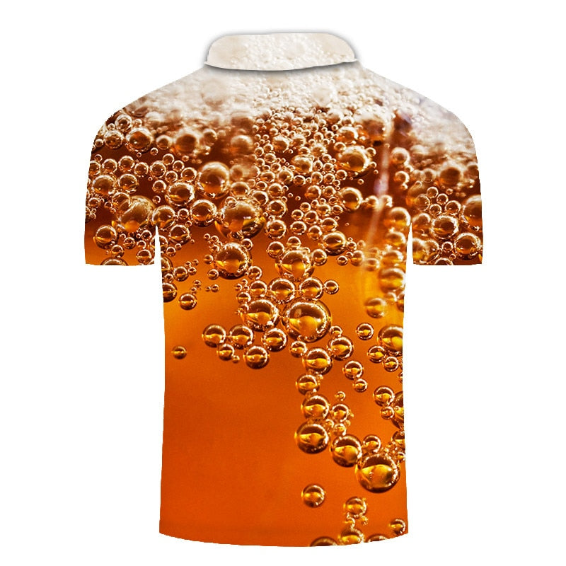 polo shirt men beer 3D Print Short Sleeves Polo Shirt New Summer Slim Casual Polo Shirt Men Clothing polo homme | Vimost Shop.