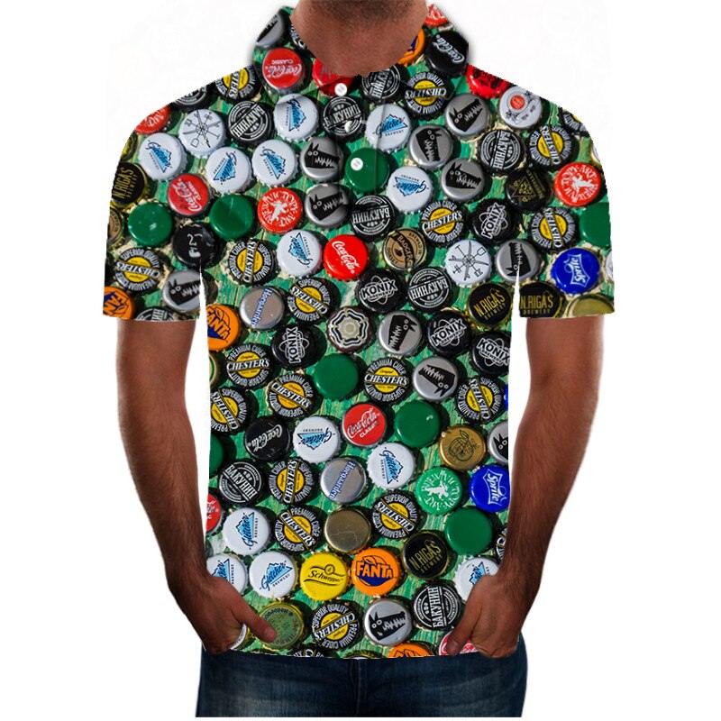 polo shirt men beer 3D Print Short Sleeves Polo Shirt New Summer Slim Casual Polo Shirt Men Clothing polo homme | Vimost Shop.
