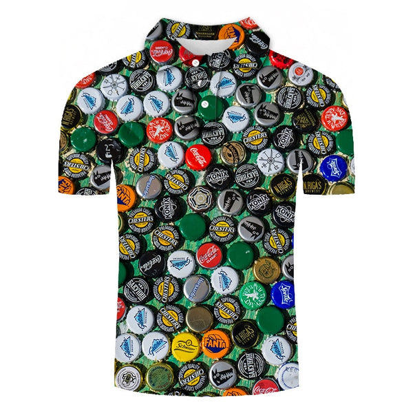 polo shirt men beer 3D Print Short Sleeves Polo Shirt New Summer Slim Casual Polo Shirt Men Clothing polo homme | Vimost Shop.