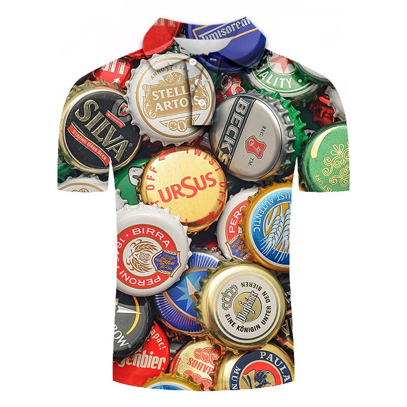 polo shirt men beer 3D Print Short Sleeves Polo Shirt New Summer Slim Casual Polo Shirt Men Clothing polo homme | Vimost Shop.