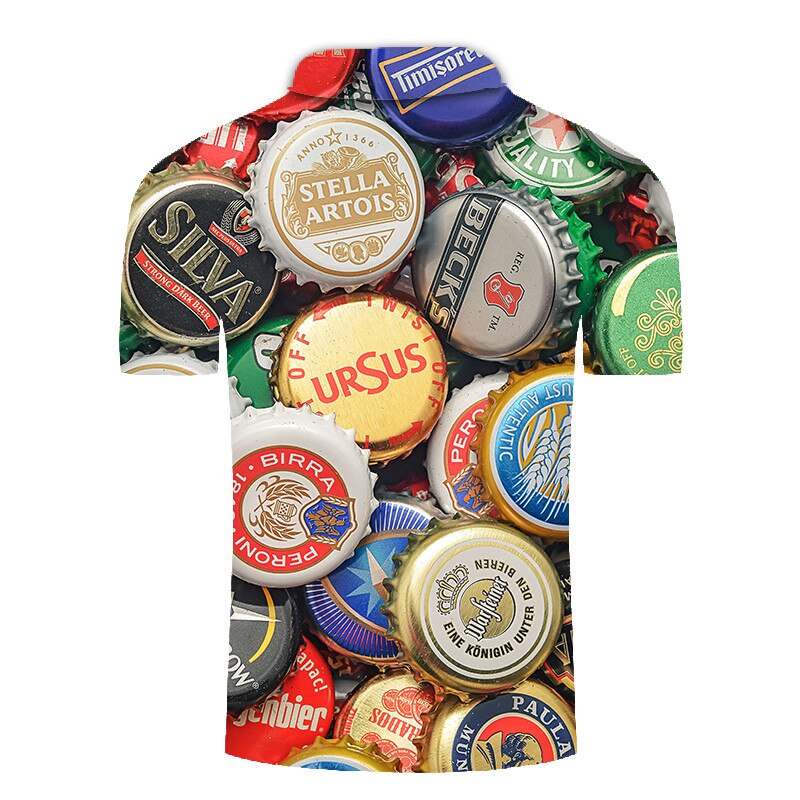 polo shirt men beer 3D Print Short Sleeves Polo Shirt New Summer Slim Casual Polo Shirt Men Clothing polo homme | Vimost Shop.