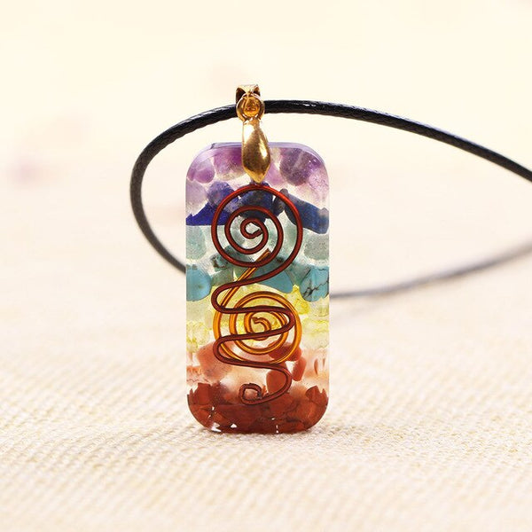 Retro Reiki Healing Colorful Quartz Stone Pendant Necklace Round Pendulm Amulet Natural Chakra Orgone Energy Crystal Necklaces | Vimost Shop.