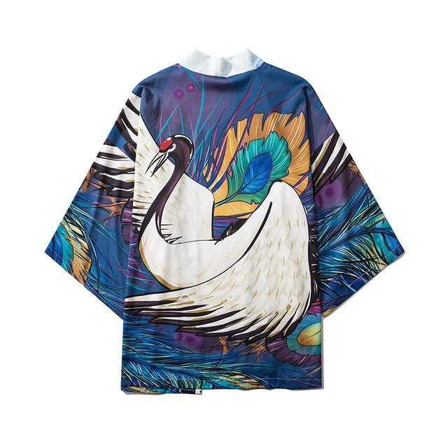 Japan Streetwear Man Beach Kimono Cardigan Cosplay Shirt Blouse for Men Unisex Japanese Yukata Kimonos | Vimost Shop.