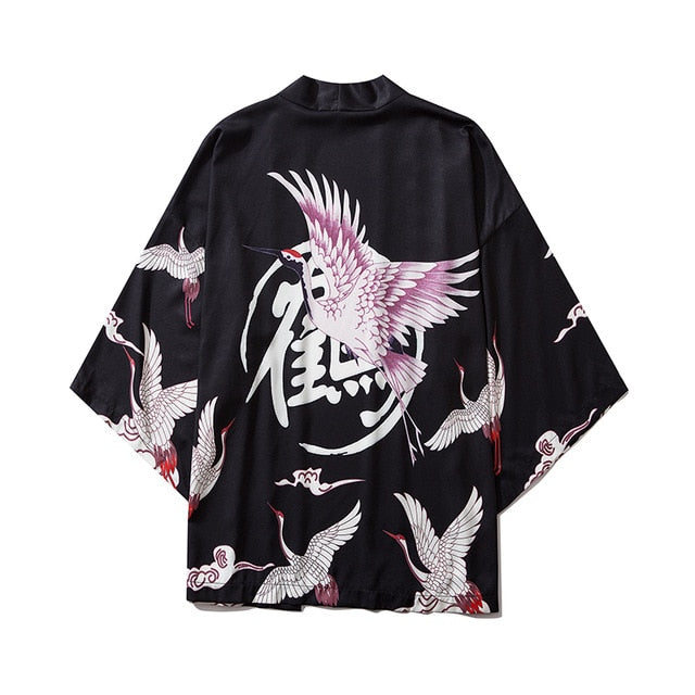 Japan Streetwear Man Beach Kimono Cardigan Cosplay Shirt Blouse for Men Unisex Japanese Yukata Kimonos | Vimost Shop.