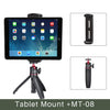 Aluminum Tablet Tripod Mount w Cold Shoe Mount Pad Clip Bracket Holder Stand 1/4 Screw for iPad Pro Mini Most Tablets | Vimost Shop.