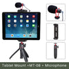 Aluminum Tablet Tripod Mount w Cold Shoe Mount Pad Clip Bracket Holder Stand 1/4 Screw for iPad Pro Mini Most Tablets | Vimost Shop.