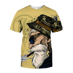 Men Anime Print Dragon Ball 3D T-Shirt Oogway Tees Master Roshi Men T shirt Streetwear Plus Size | Vimost Shop.