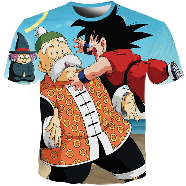 Men Anime Print Dragon Ball 3D T-Shirt Oogway Tees Master Roshi Men T shirt Streetwear Plus Size | Vimost Shop.