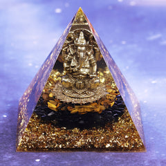 Healing Crystal Orgone Pyramid With Copper Wire Ganesh Energy Generator For Emf Protection Mediation Home Office Decor