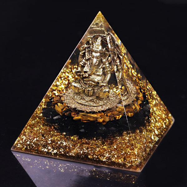 Healing Crystal Orgone Pyramid With Copper Wire Ganesh Energy Generator For Emf Protection Mediation Home Office Decor | Vimost Shop.