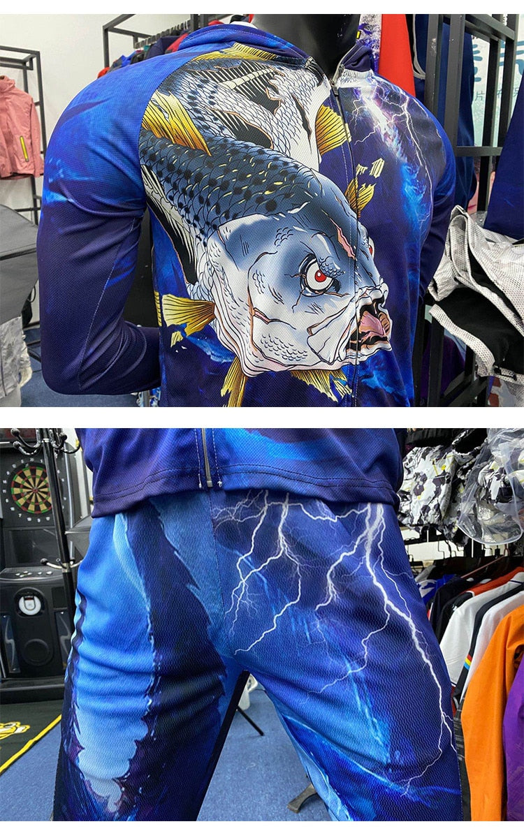 New Professional sublimated Anti-UV sun protection fishing tshirts Jerseys quick dry Long Sleeve breathable fishing shirts | Vimost Shop.