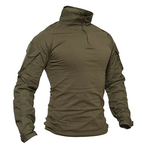 T-shirts Men Camouflage Tactical Combat T-shirts Long Sleeve Military Army tshirts Multicam Airsoft Paintball Top Tees | Vimost Shop.