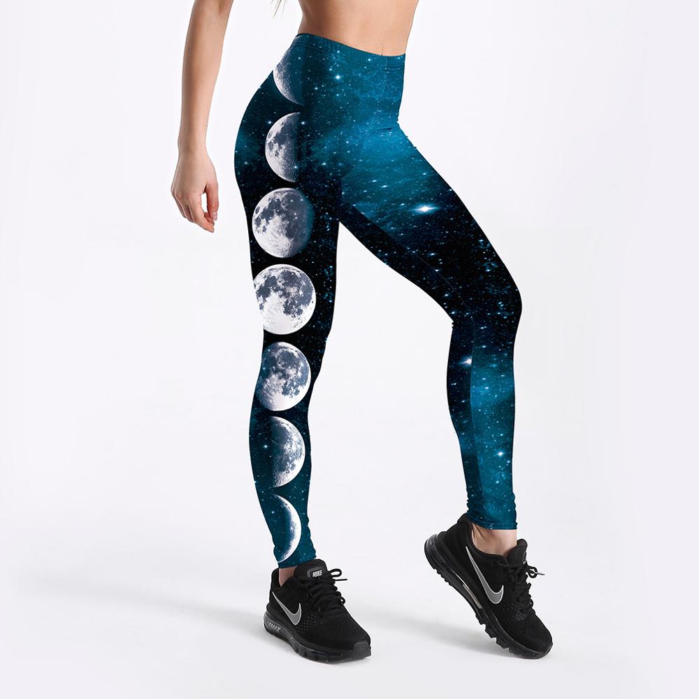 Summer Style Women Leggings Gradient Moon Printed Leggings Fantasy Galasy Design Leggings Workout | Vimost Shop.