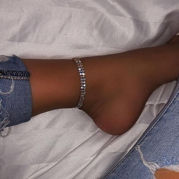 Luxury Zircon Anklets for Women Crystal Foot Bracelet Ceville Beach Ankle Bracelet Sandals Boho Jewelry | Vimost Shop.