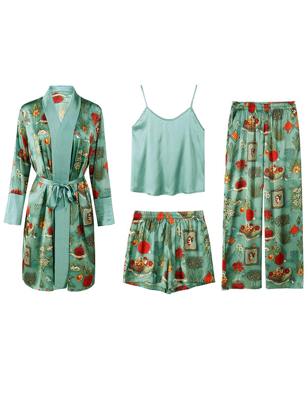 Spring and Summer Homewear Sleepwear Four Piece Set Sexy Pajamas | Vimost Shop.