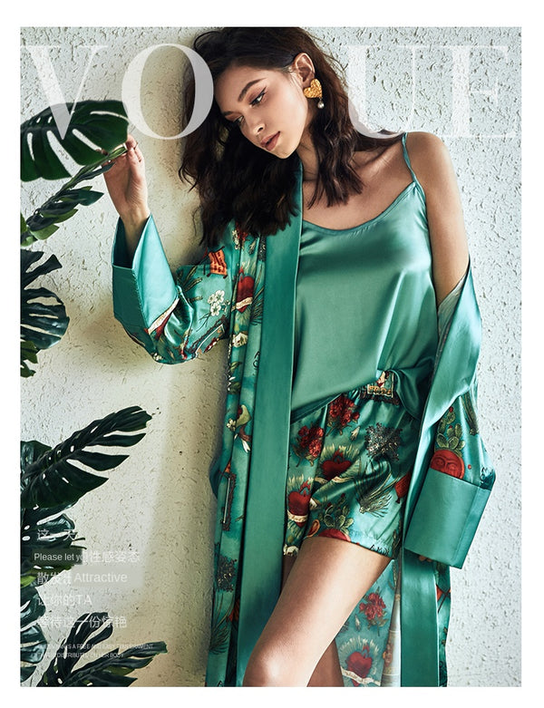 Spring and Summer Homewear Sleepwear Four Piece Set Sexy Pajamas | Vimost Shop.