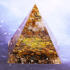 Orgonite Pyramid Tiger Eye Chakra Energy Natural Crystal Repel Evil Spirits Pyramid Decoration Process Resin Gift | Vimost Shop.