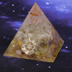 Orgonite Pyramid Natural Crystal Energy Pyramid  For Emf Protection Reiki Chakra Healing Bring Good Luck Resin Decorative | Vimost Shop.