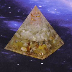 Orgonite Pyramid Natural Crystal Energy Pyramid  For Emf Protection Reiki Chakra Healing Bring Good Luck Resin Decorative | Vimost Shop.