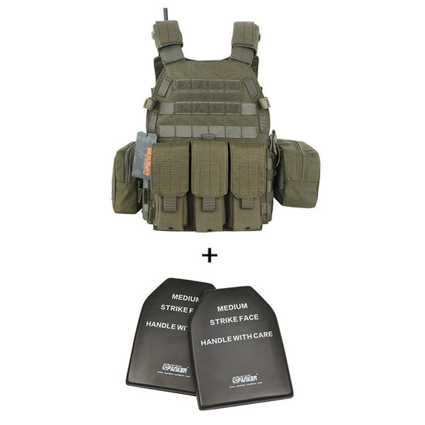 Tactical Vest Suit Plate Carrier Molle Hunting Vest Suit Airsoft Vests Chest Rig Gear Armor Plate Vests | Vimost Shop.