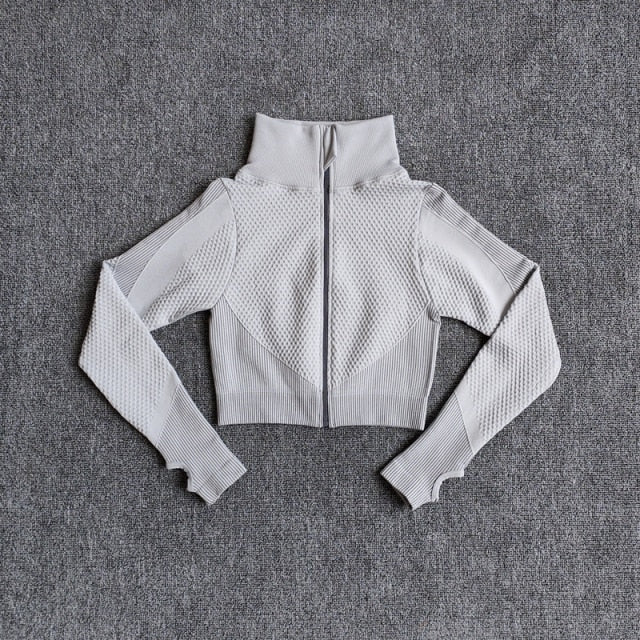 Yoga-Top Vital Seamless Yoga Shirt Women Fitness Zipper Long Sleeve Workout Tops Gym Clothes Sportswear Running T-Shirts