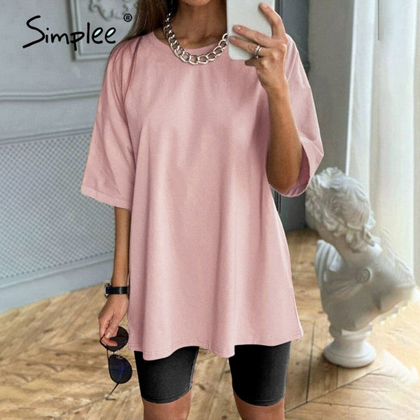 Simplee Casual solid outfits women's two piece suit with belt Home loose | Vimost Shop.