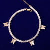 With butterfly Pendant 4mm 1 Row Tennis Chain Bracelet Hip Hop Jewelry Gold Color Men Women Link adjustable | Vimost Shop.